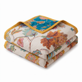 Vintage Garden Floral Reversible Cotton Blanket