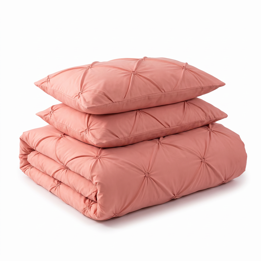 Diamond Pintuck Microfiber Duvet Cover Set