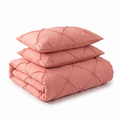 Diamond Pintuck Microfiber Duvet Cover Set