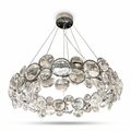 Two-Tier Crystal Disc Ring Chandelier