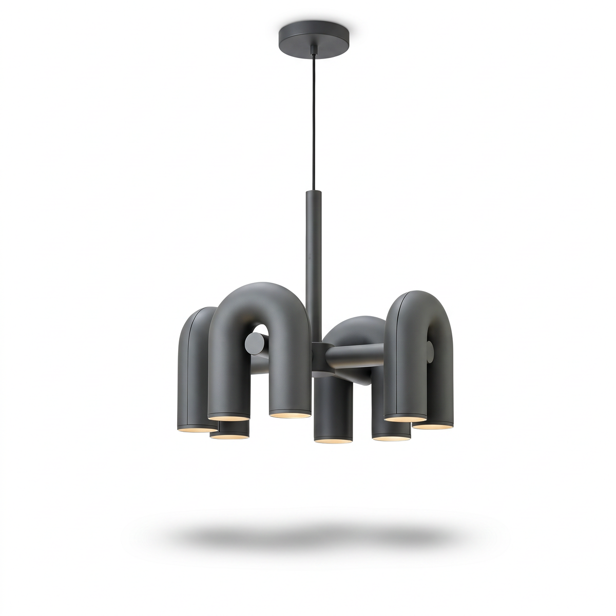 Inverted U-Arm Ring LED Chandelier
