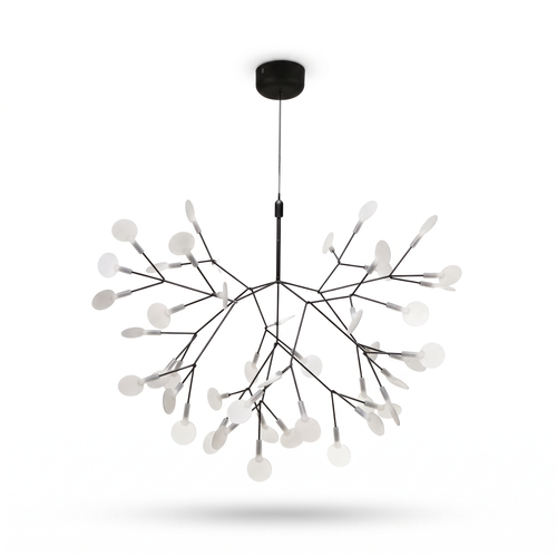 Branching Leaf-Disc LED Chandelier