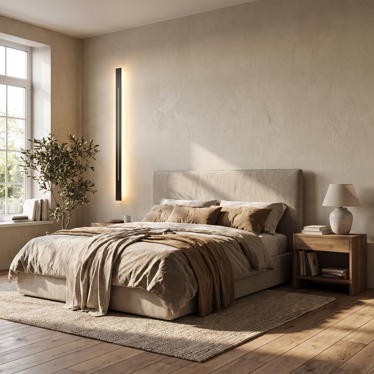 Slim Vertical Backlit LED Wall Bar Light - lifestyle