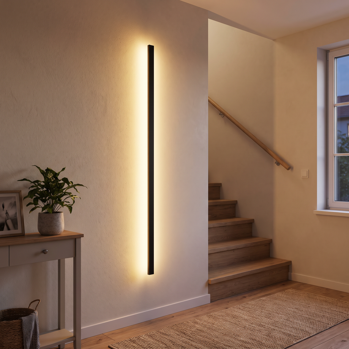 Slim Vertical Backlit LED Wall Bar Light - lifestyle