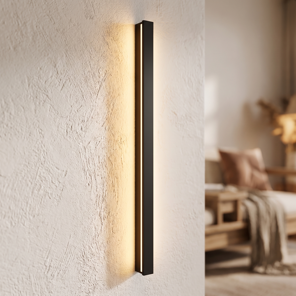Slim Vertical Backlit LED Wall Bar Light - lifestyle