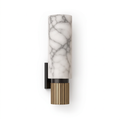 Fluted Base Alabaster Cylinder LED Sconce