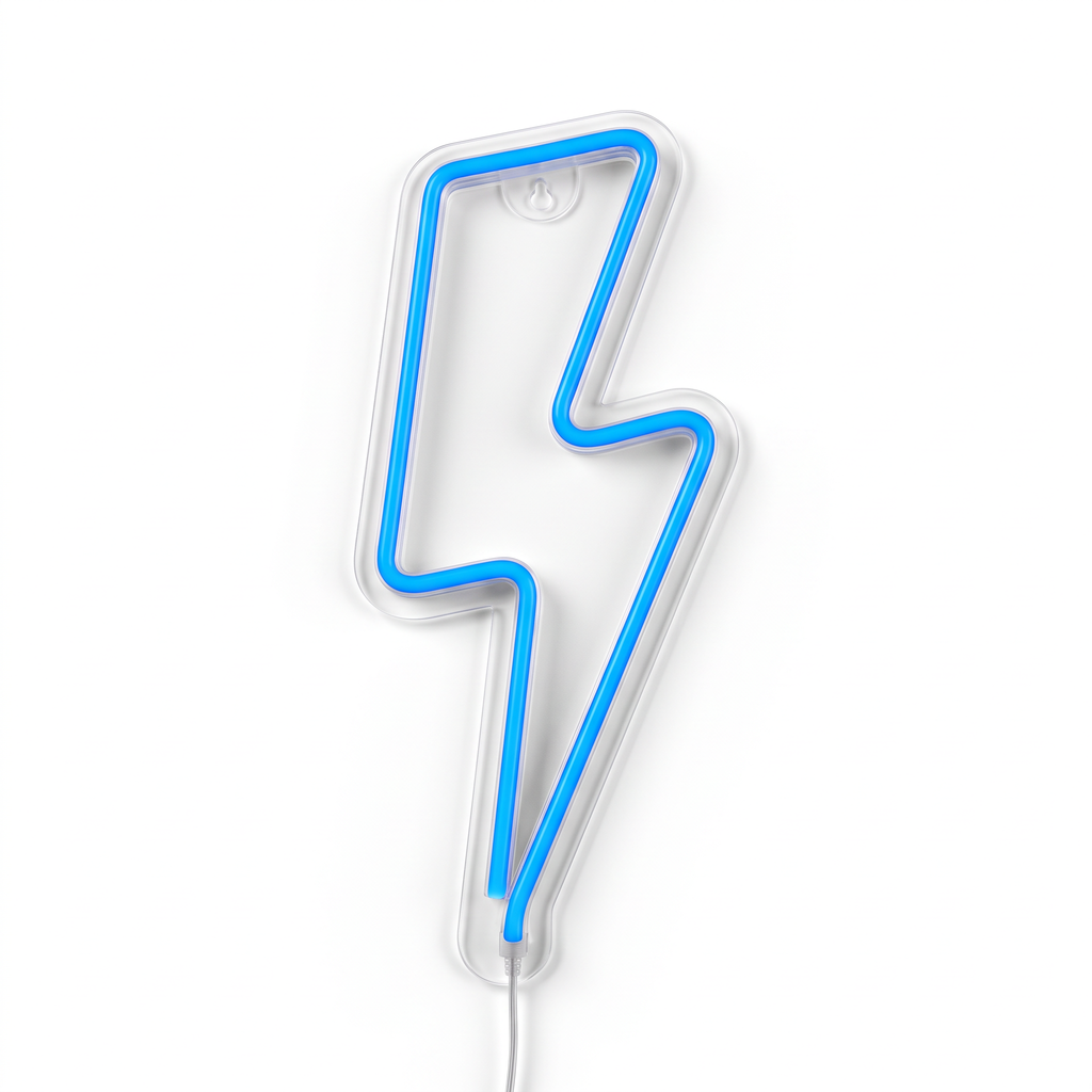 Lightning Bolt LED Neon Wall Sign