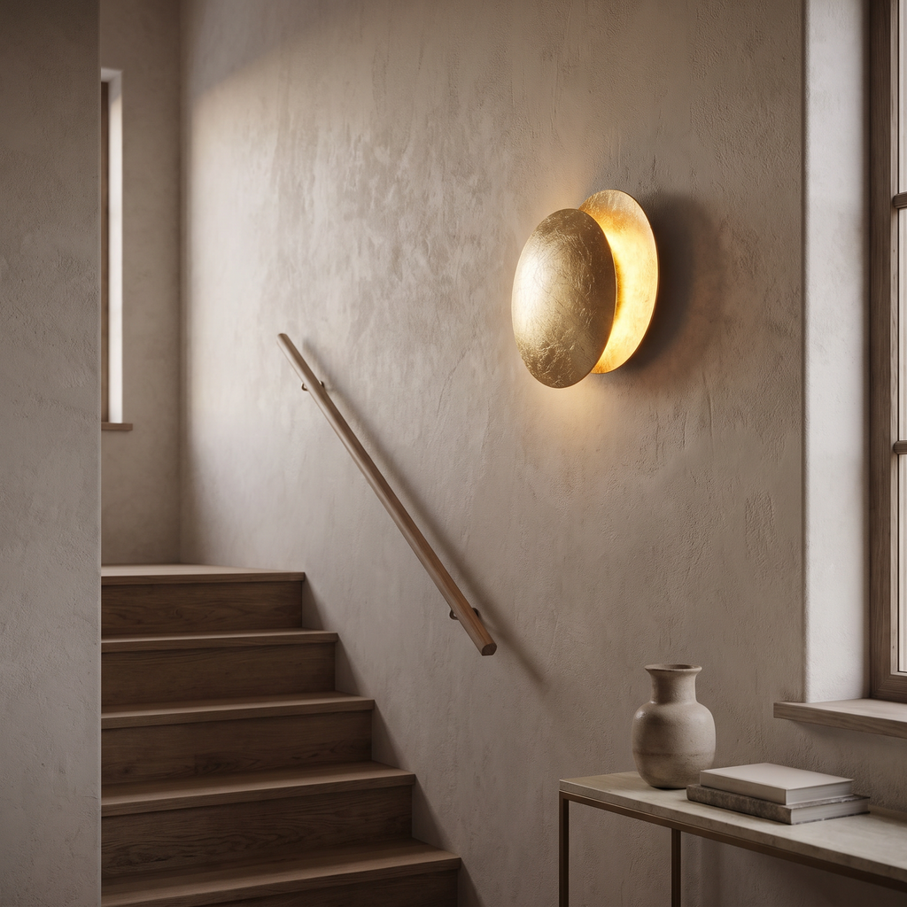 Rotating Eclipse Disc LED Wall Light - lifestyle