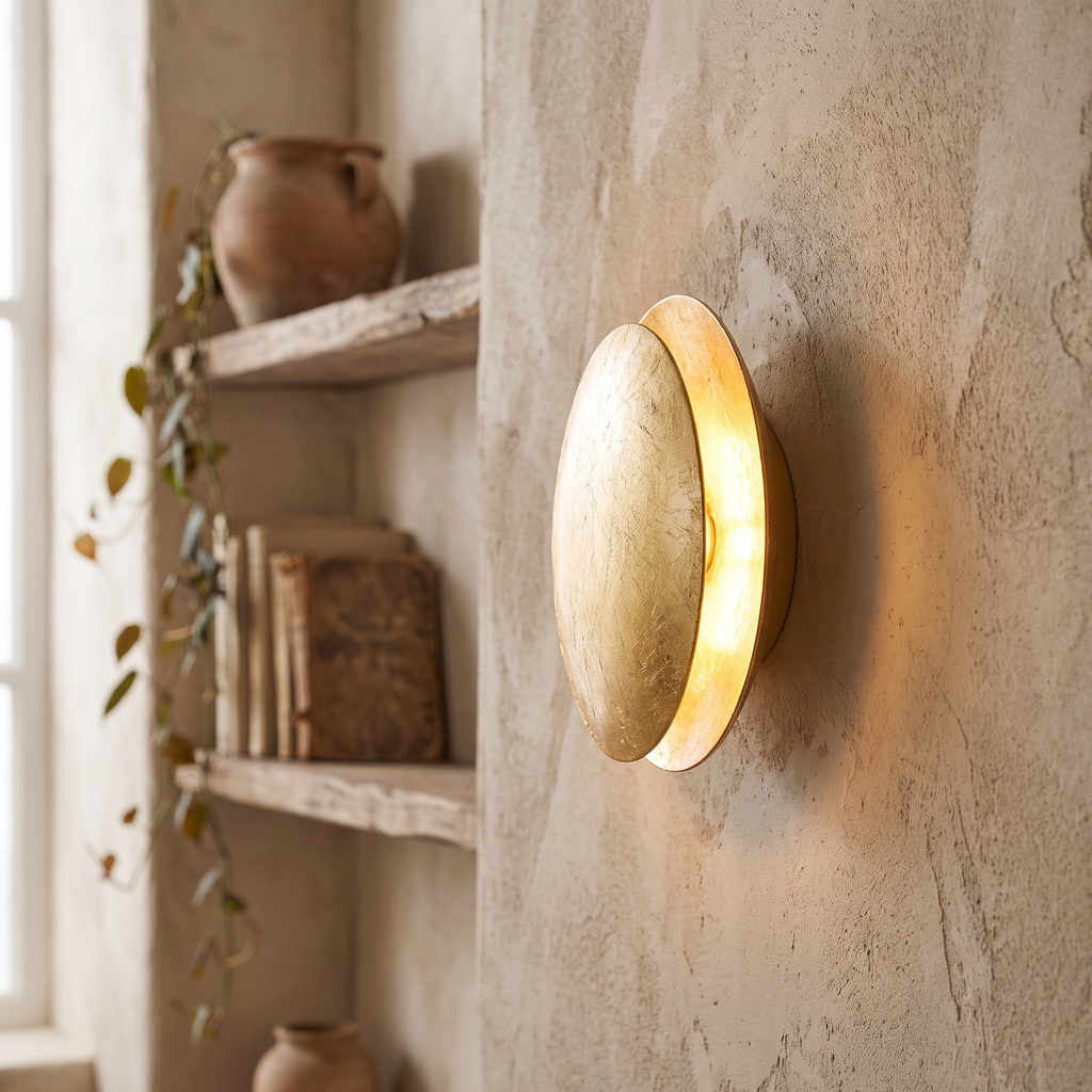 Rotating Eclipse Disc LED Wall Light - lifestyle