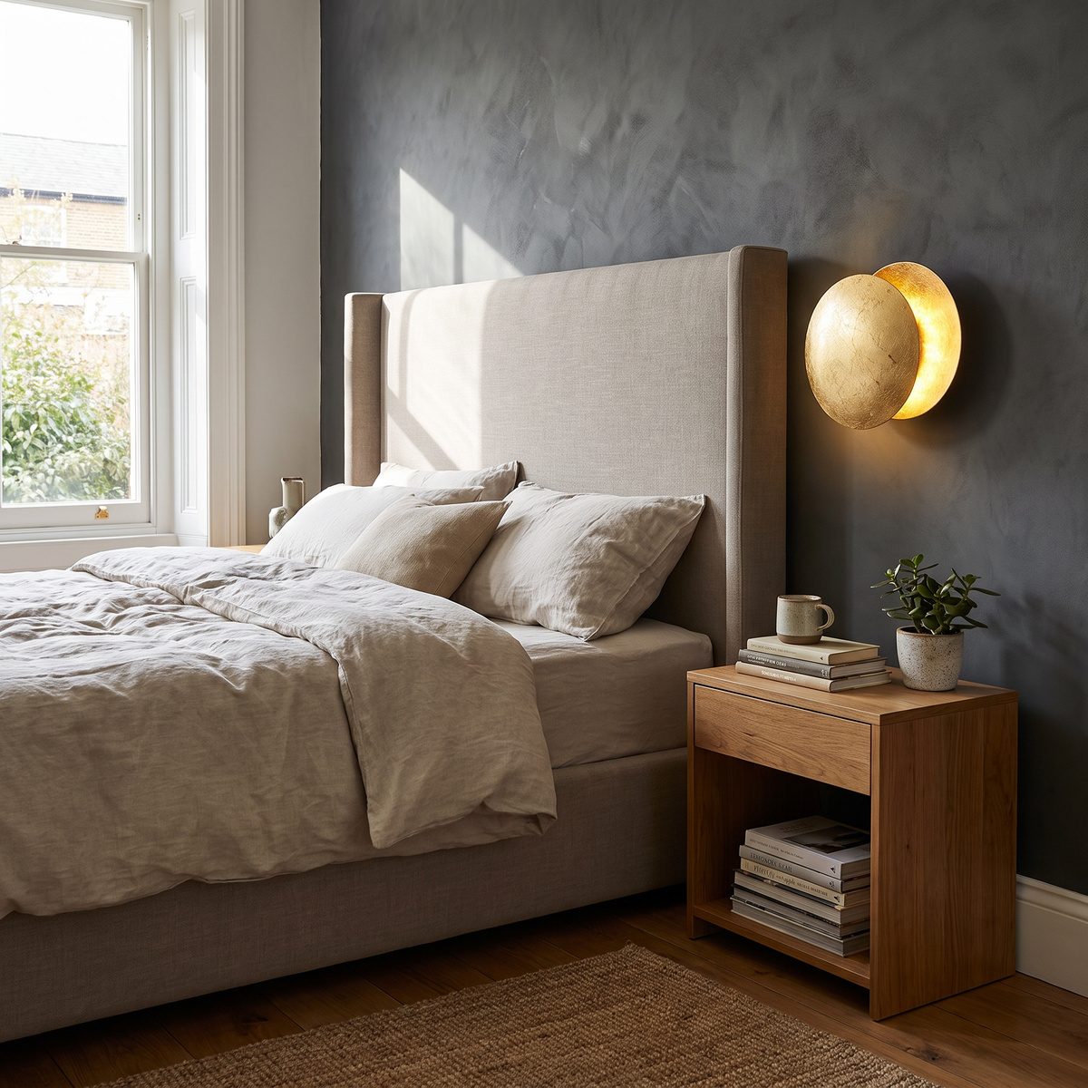 Rotating Eclipse Disc LED Wall Light - lifestyle