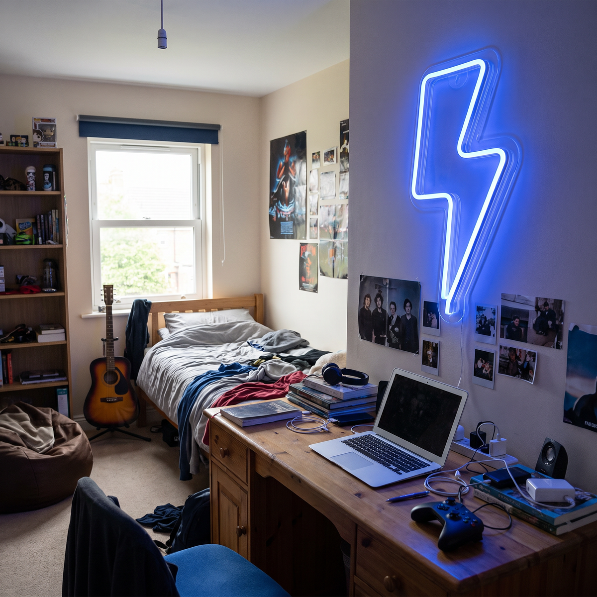 Lightning Bolt LED Neon Wall Sign - lifestyle