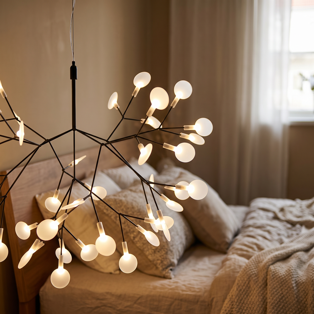 Branching Leaf-Disc LED Chandelier - lifestyle