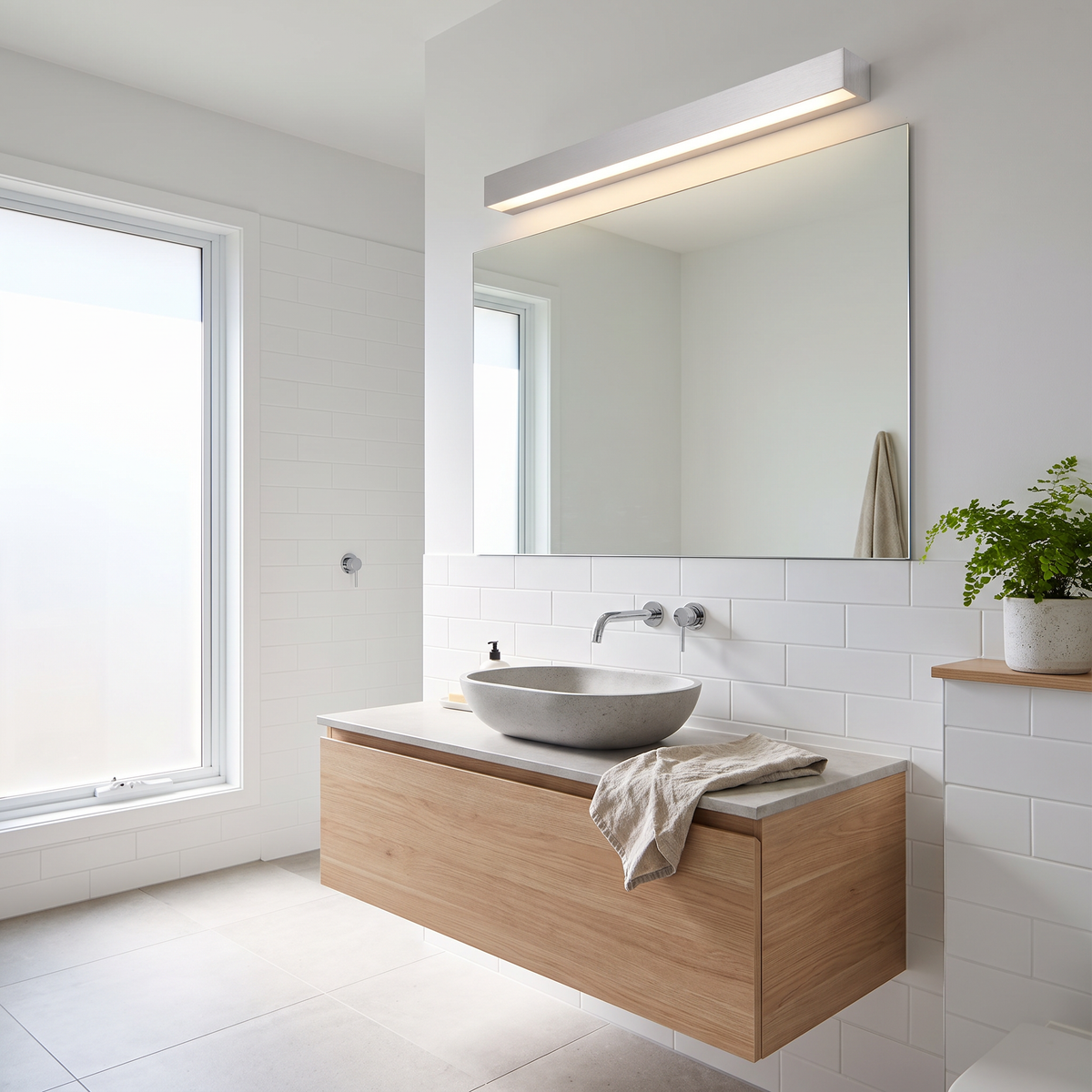 Slim Rectangular LED Vanity Light Bar - lifestyle
