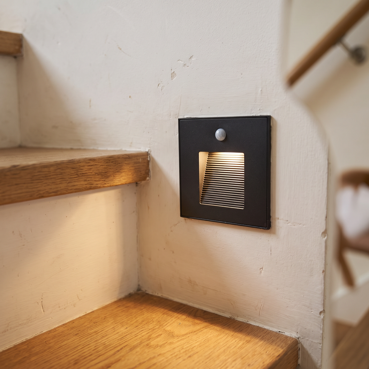 Louvered Recessed LED Step Light - lifestyle