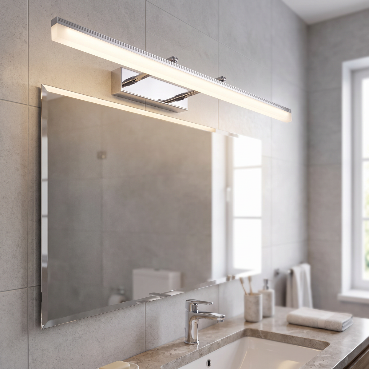 Extendable-Arm LED Mirror Vanity Light Bar - lifestyle