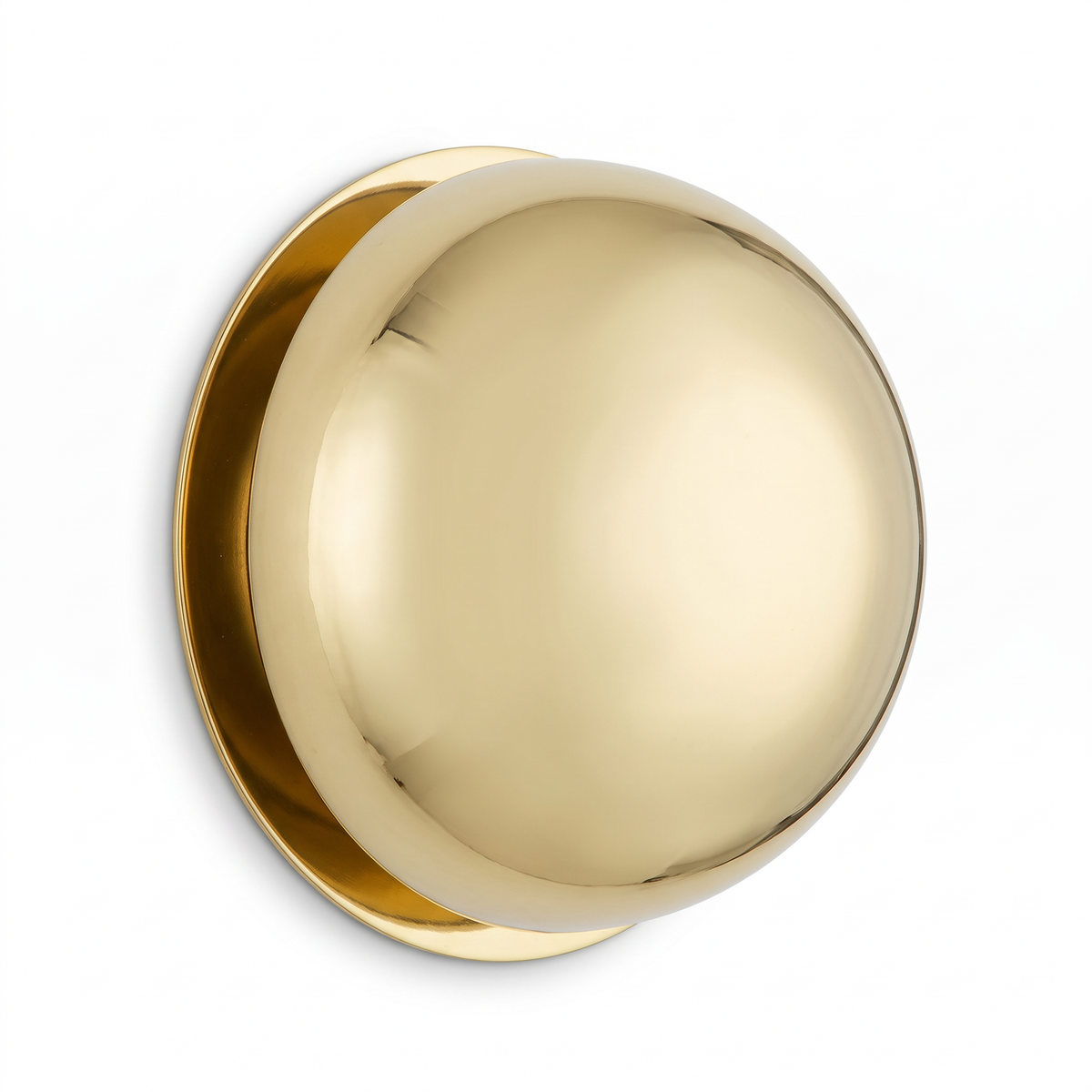 Polished Metal Orb Halo LED Wall Lamp