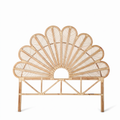 Handwoven Rattan Flower Headboard for Queen Beds