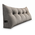 Button-Tufted Triangle Wedge Backrest Pillow