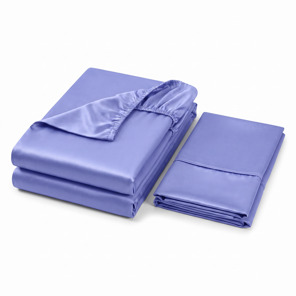 Smooth Satin-Feel Polyester Fitted Sheet