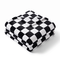 Checkerboard Flannel Fleece Throw Blanket