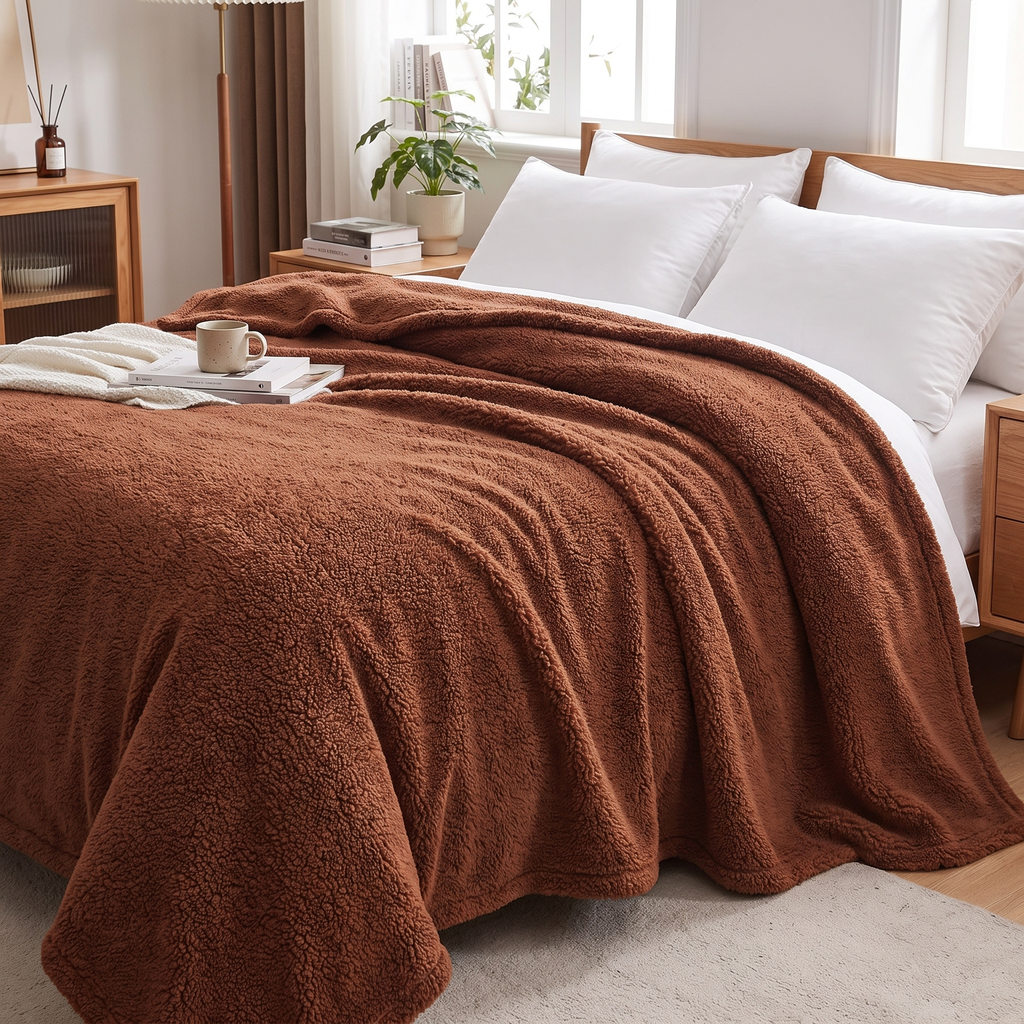 Waterproof Sherpa Protective Blanket for Bed and Sofa - lifestyle