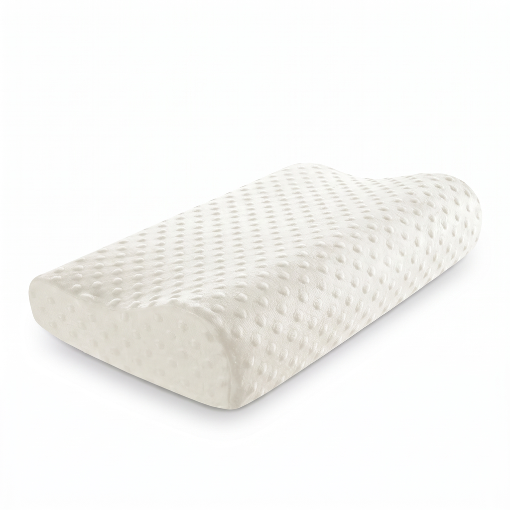 Contoured Memory Foam Neck Pillow with Bamboo Cover