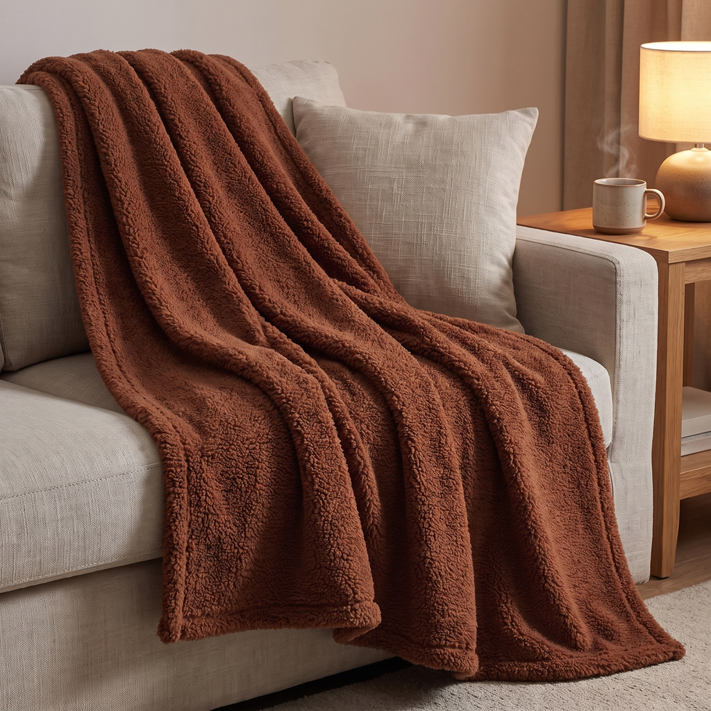 Waterproof Sherpa Protective Blanket for Bed and Sofa - lifestyle