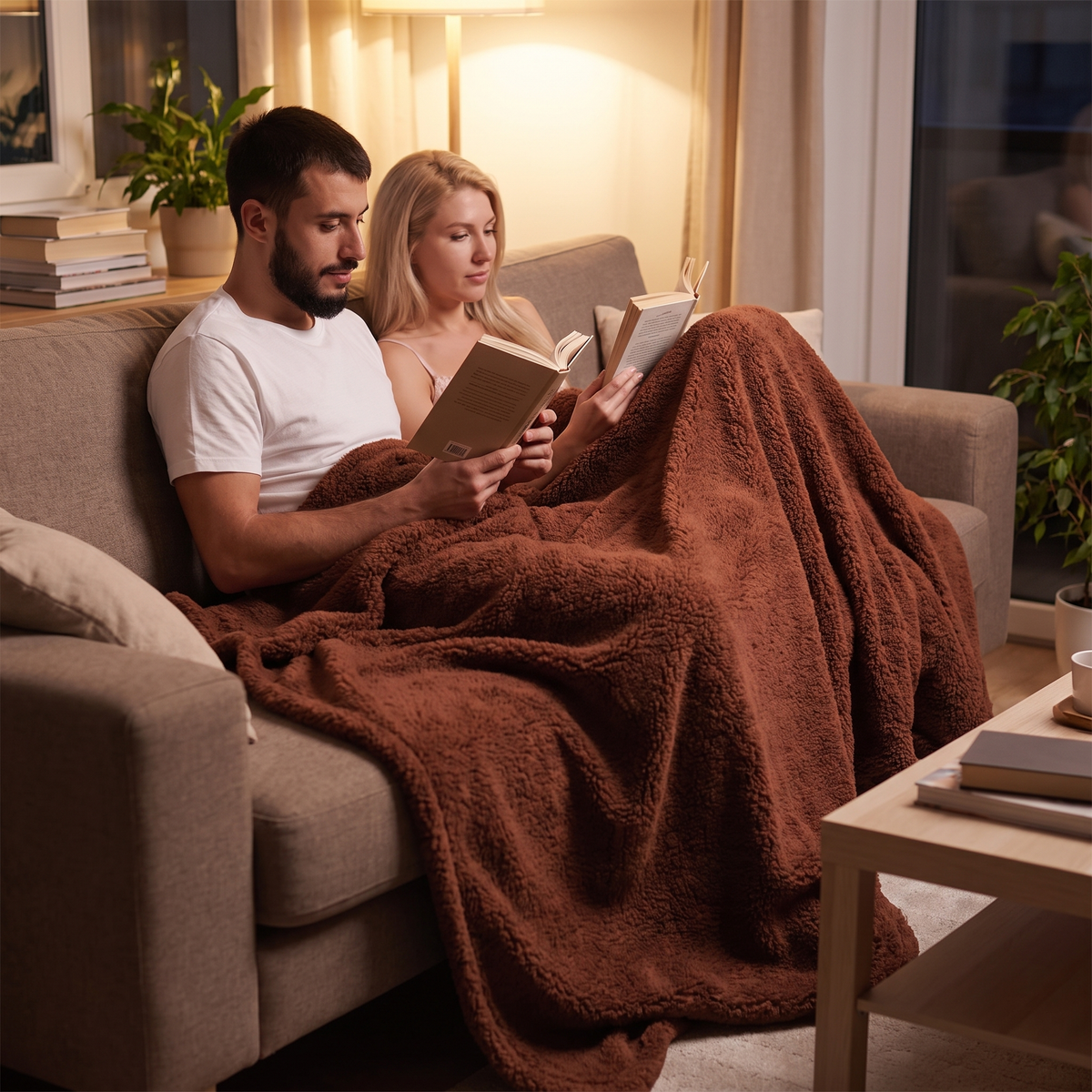Waterproof Sherpa Protective Blanket for Bed and Sofa - lifestyle