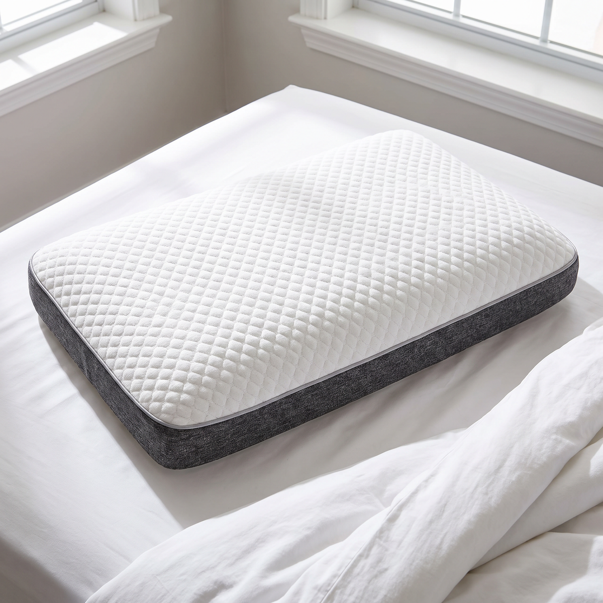 Gel Cooling Ergonomic Memory Foam Pillow - lifestyle