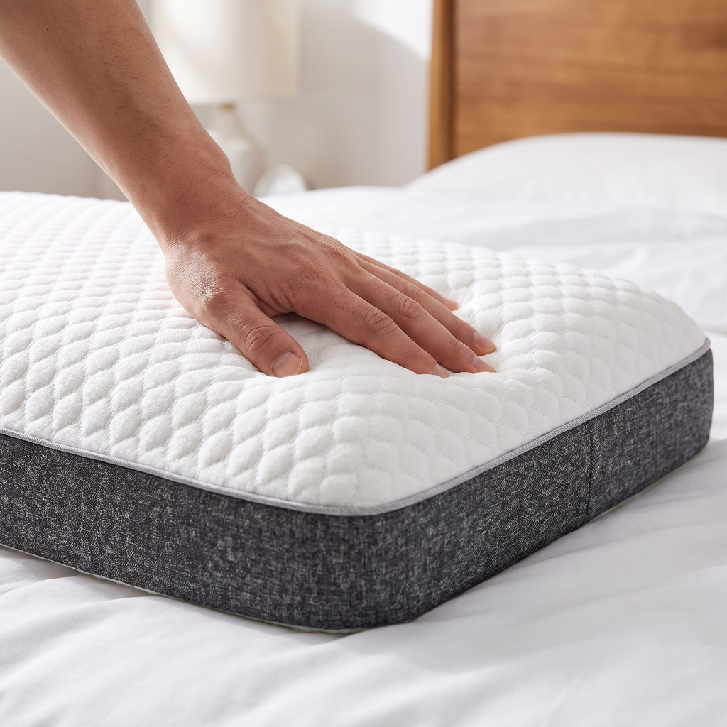 Gel Cooling Ergonomic Memory Foam Pillow - lifestyle