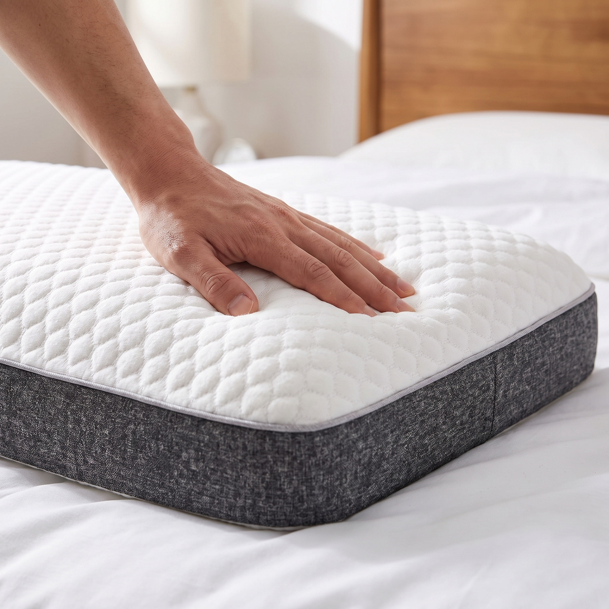 Gel Cooling Ergonomic Memory Foam Pillow - lifestyle