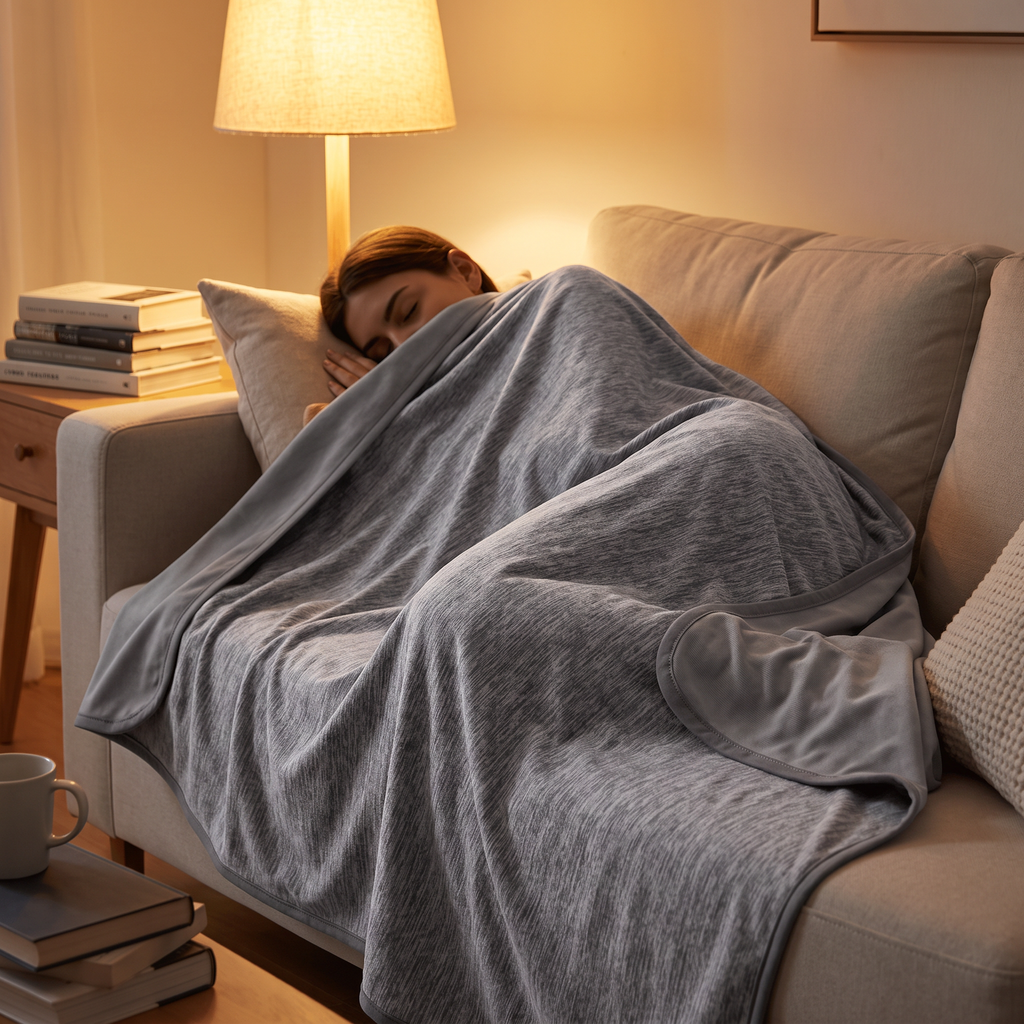 Lightweight Cooling Microfiber Blanket - lifestyle