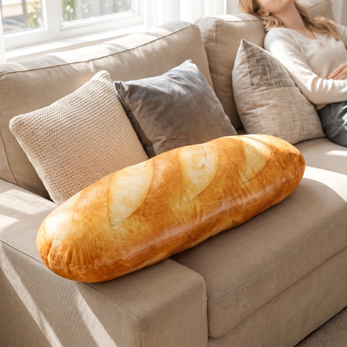 Baguette Bread Plush Novelty Cushion - lifestyle