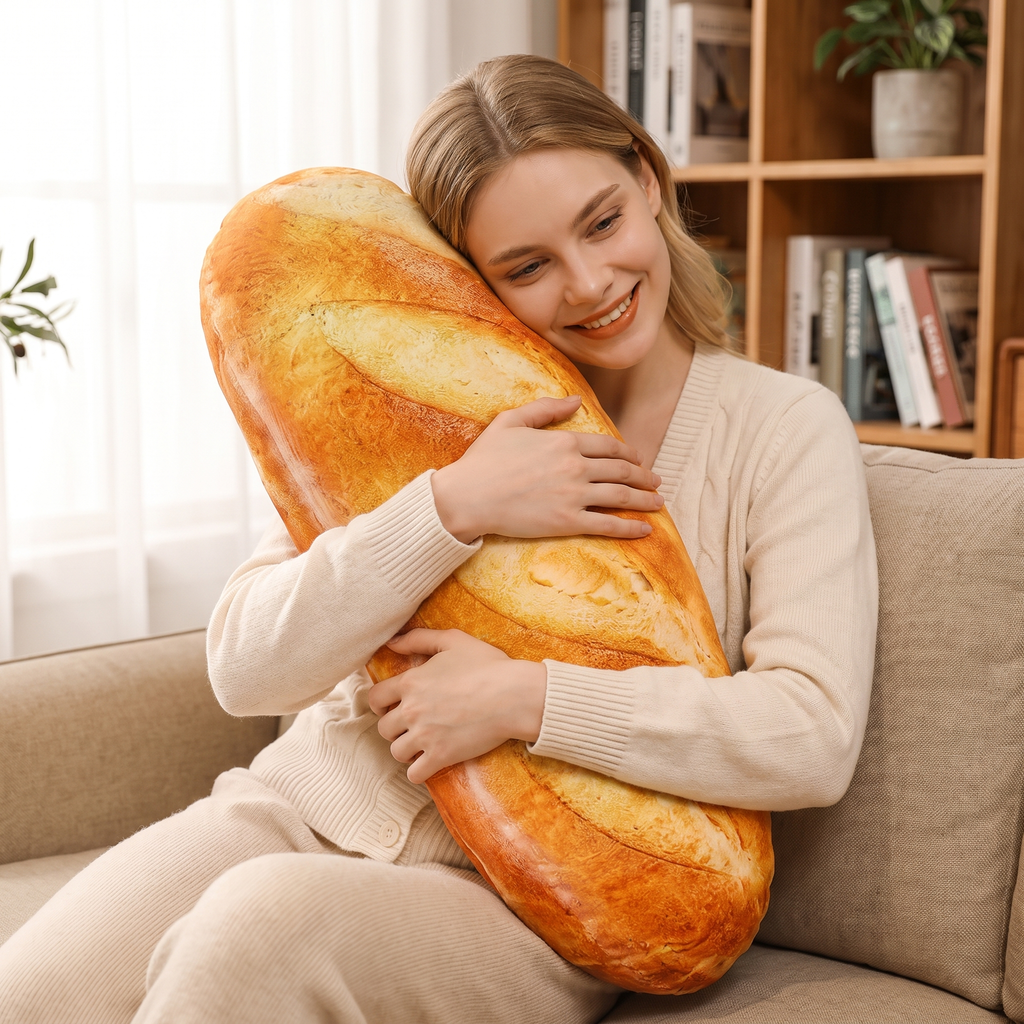 Baguette Bread Plush Novelty Cushion - lifestyle
