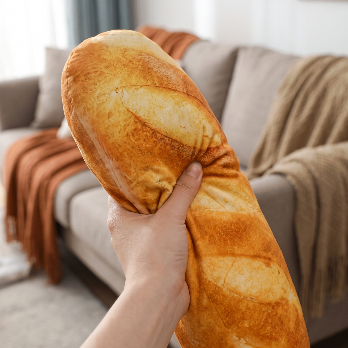Baguette Bread Plush Novelty Cushion - lifestyle