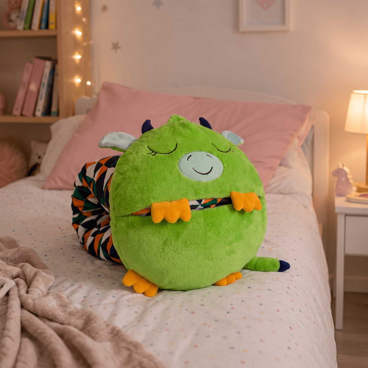 2-in-1 Plush Animal Pillow and Kids Sleeping Bag - lifestyle