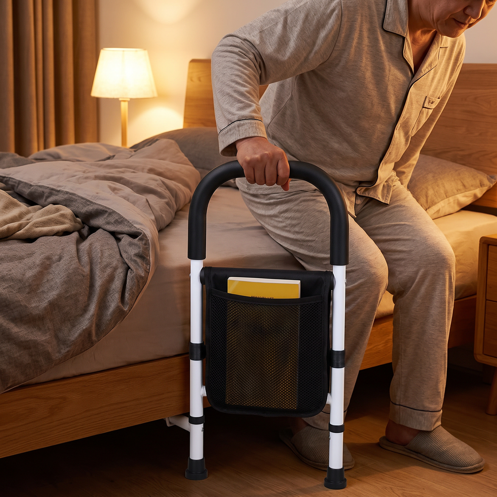 Steel Bed Assist Rail with Padded Grip - lifestyle