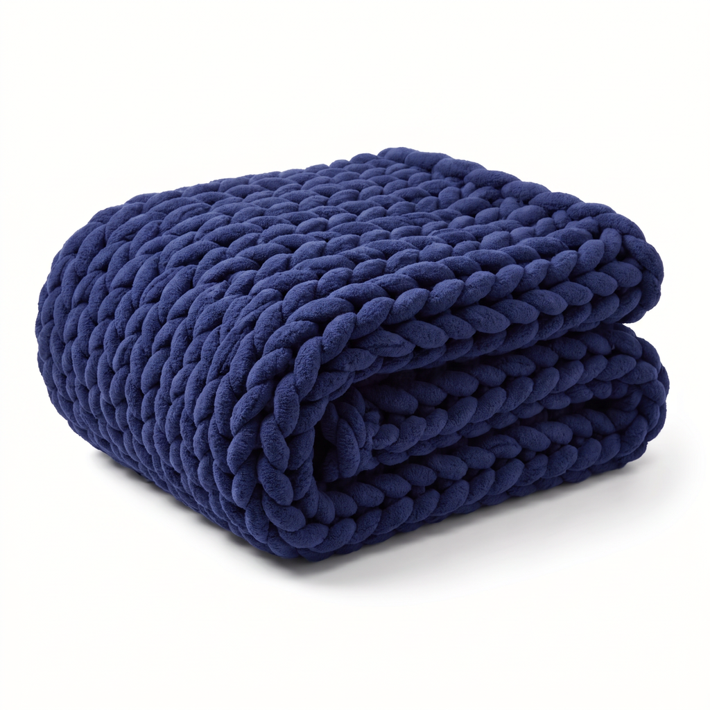 Handmade Chunky Knit Throw Blanket