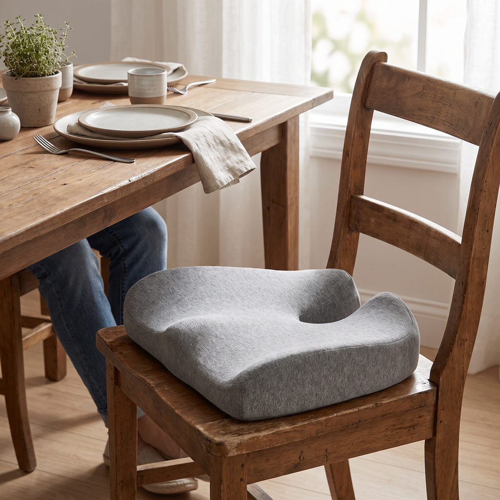 Ergonomic Foam Seat Cushion with Tailbone Cut-Out - lifestyle