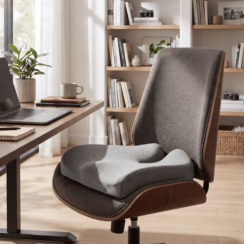 Ergonomic Foam Seat Cushion with Tailbone Cut-Out - lifestyle