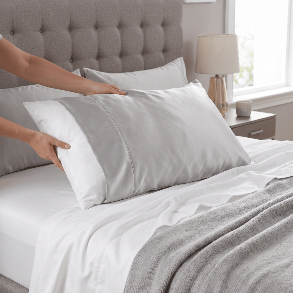 Smooth Satin Envelope Pillowcase - lifestyle