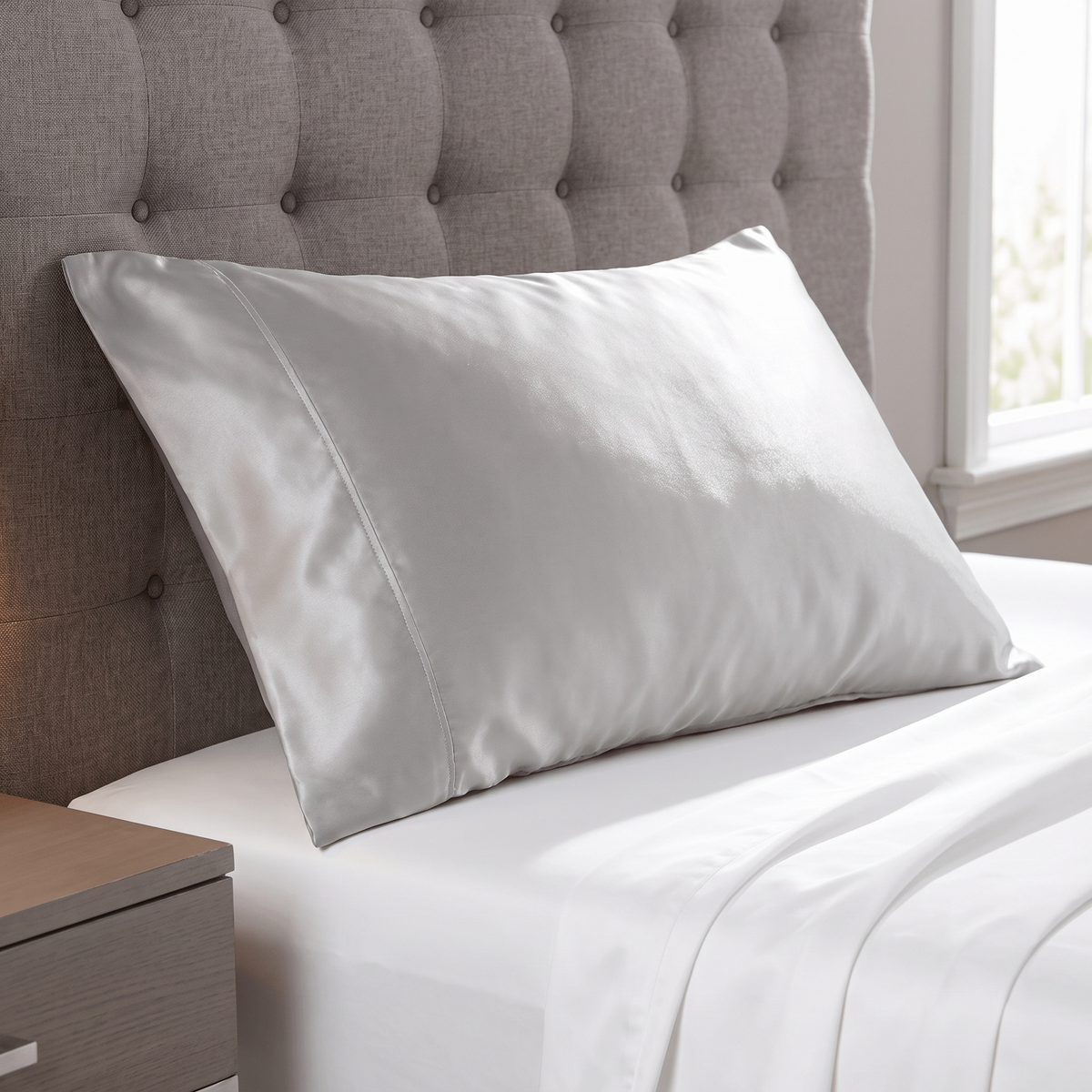 Smooth Satin Envelope Pillowcase - lifestyle