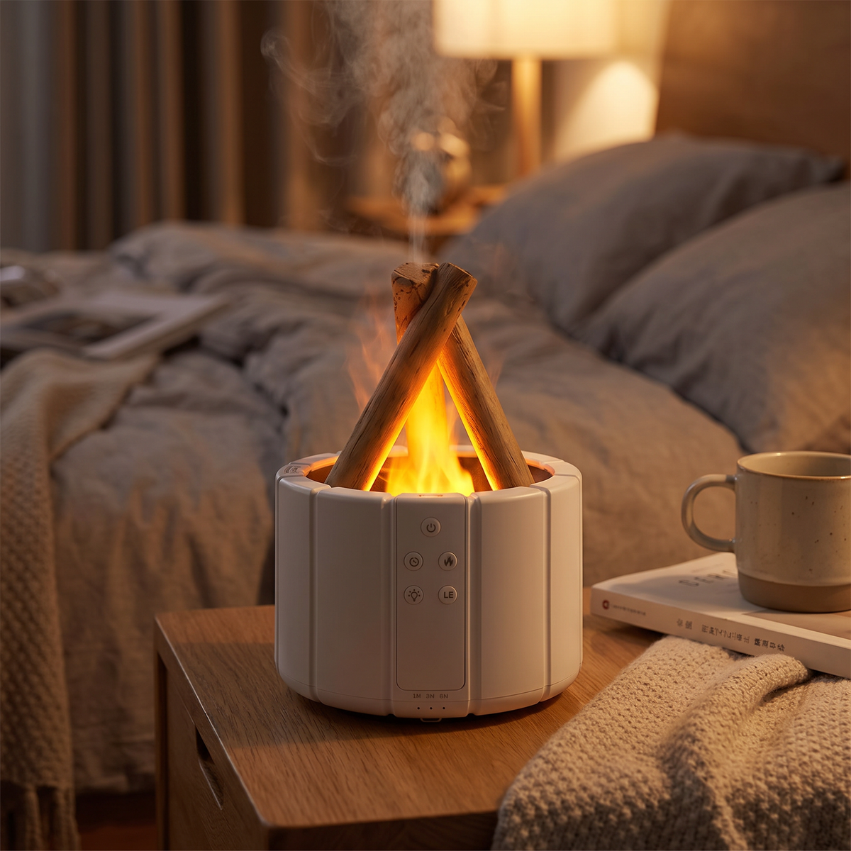 Ultrasonic Flame Effect Aroma Diffuser and Humidifier - lifestyle