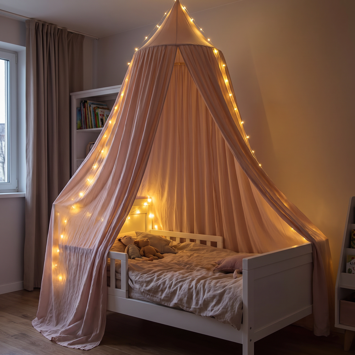 Round Hanging Bed Canopy for Kids Rooms - lifestyle