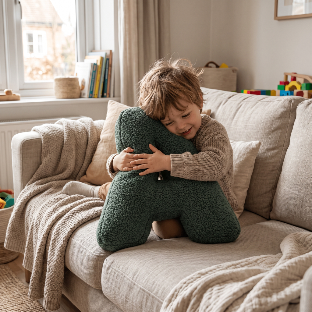 Plush Alphabet Letter Decorative Pillow - lifestyle