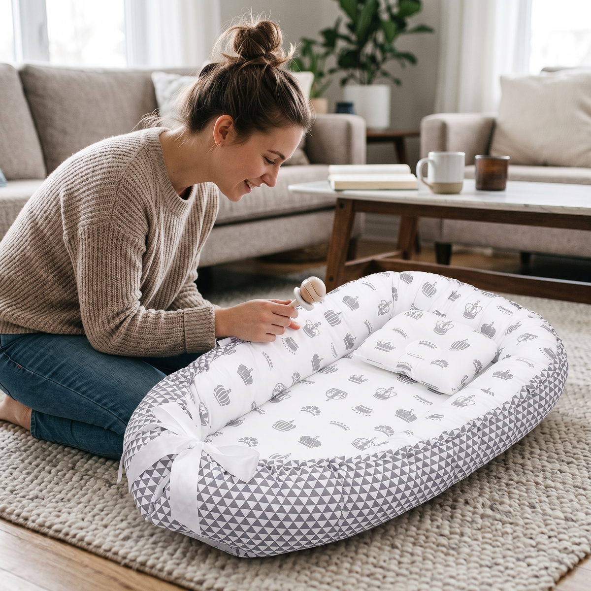 Foldable Portable Padded Baby Nest - lifestyle