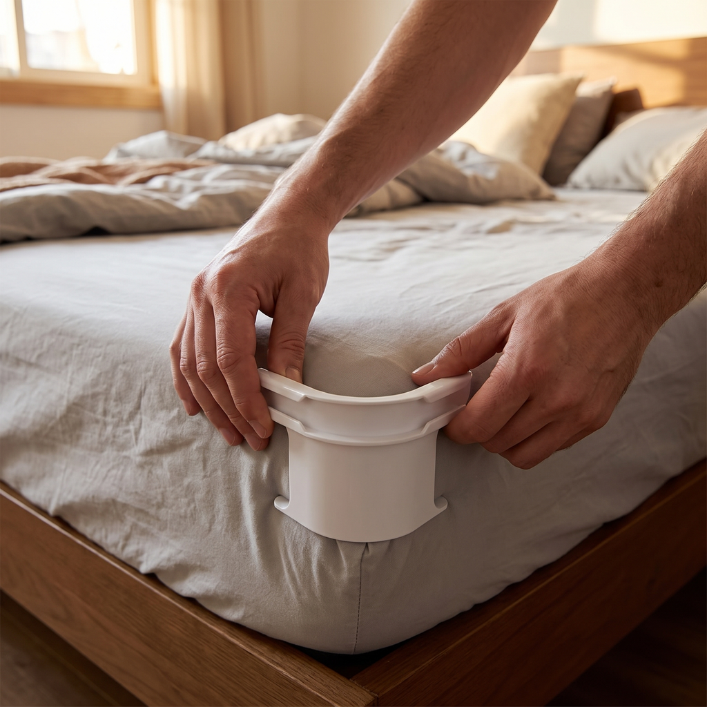 Mattress Corner Sheet Clips with Elastic Straps - lifestyle
