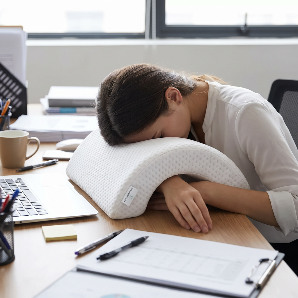 Arched Memory Foam Pillow with Arm Tunnel - lifestyle