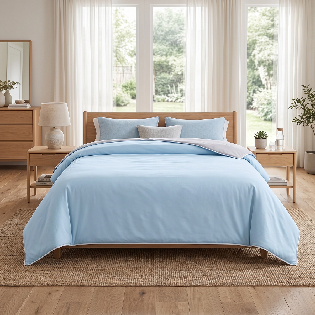 Double-Sided Lightweight Cooling Summer Quilt - lifestyle