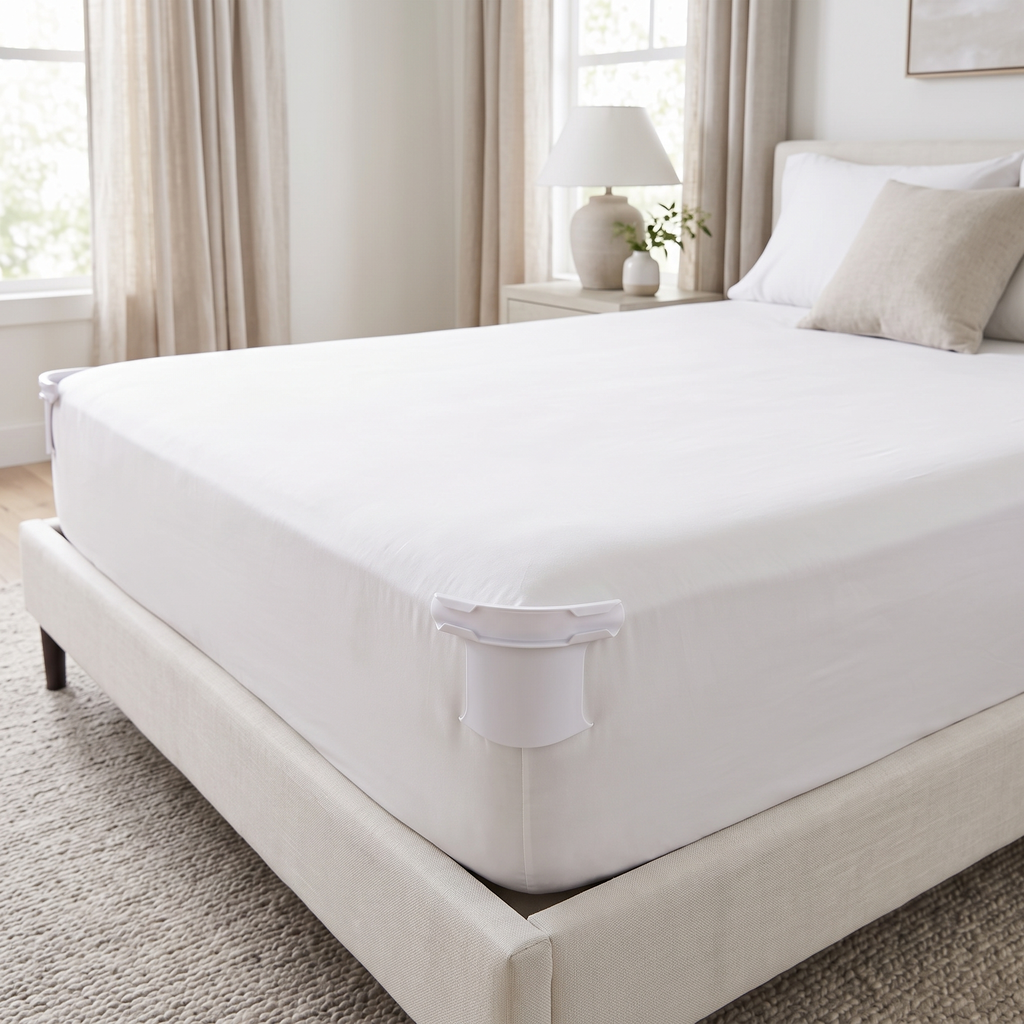 Mattress Corner Sheet Clips with Elastic Straps - lifestyle